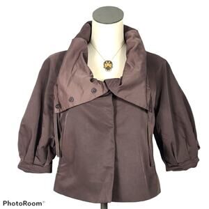 Club Monaco Brown Crop Jacket SZ XS